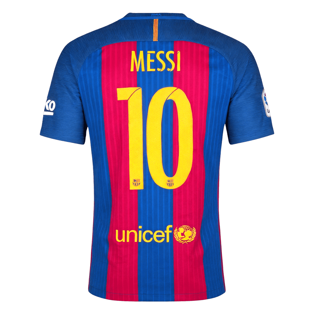 Retro MESSI #10 Barcelone Domicile Maillot 2016/17 Rouge&Bleu