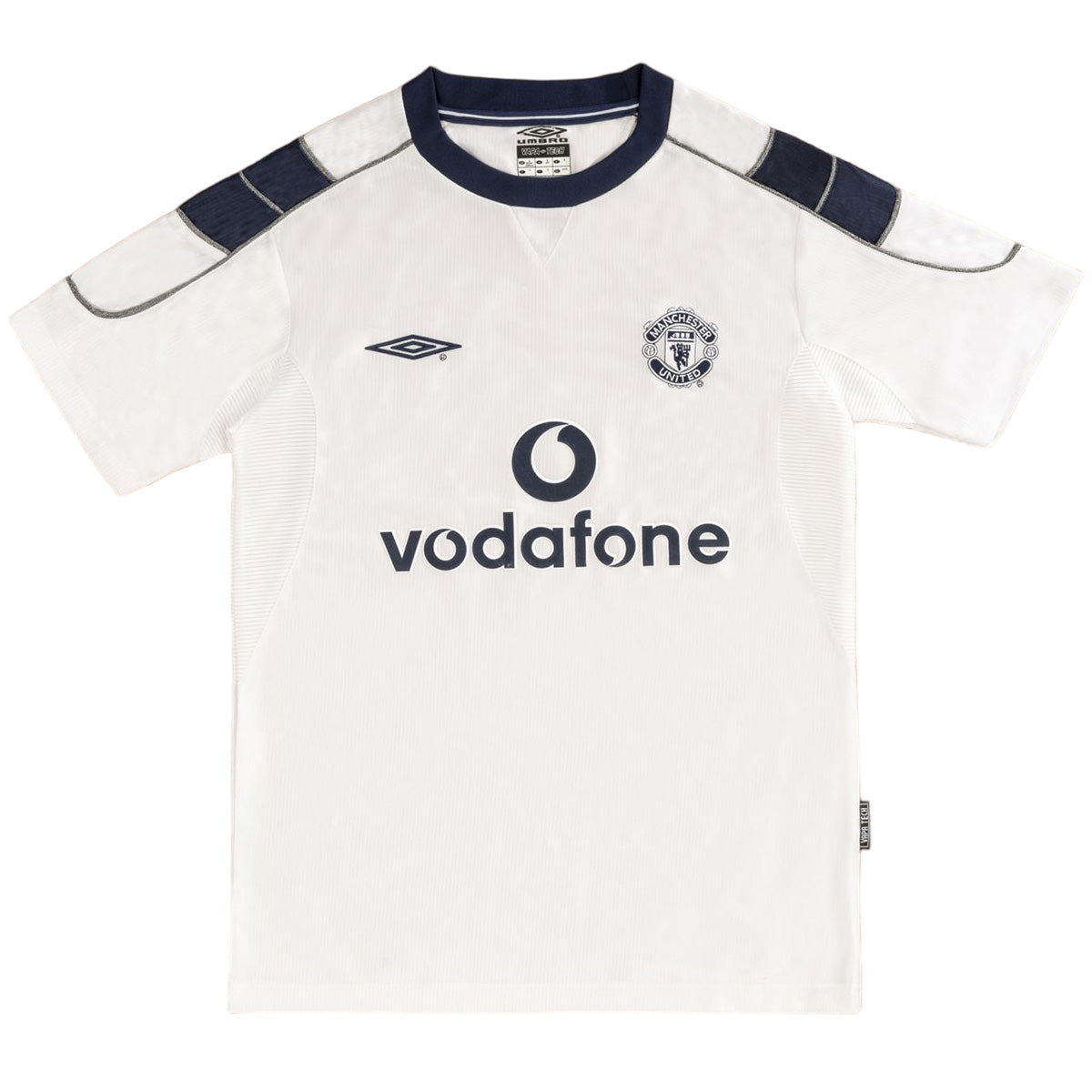 Retro BECKHAM #7 Manchester United Extérieur Maillot 2000/01 Blanc