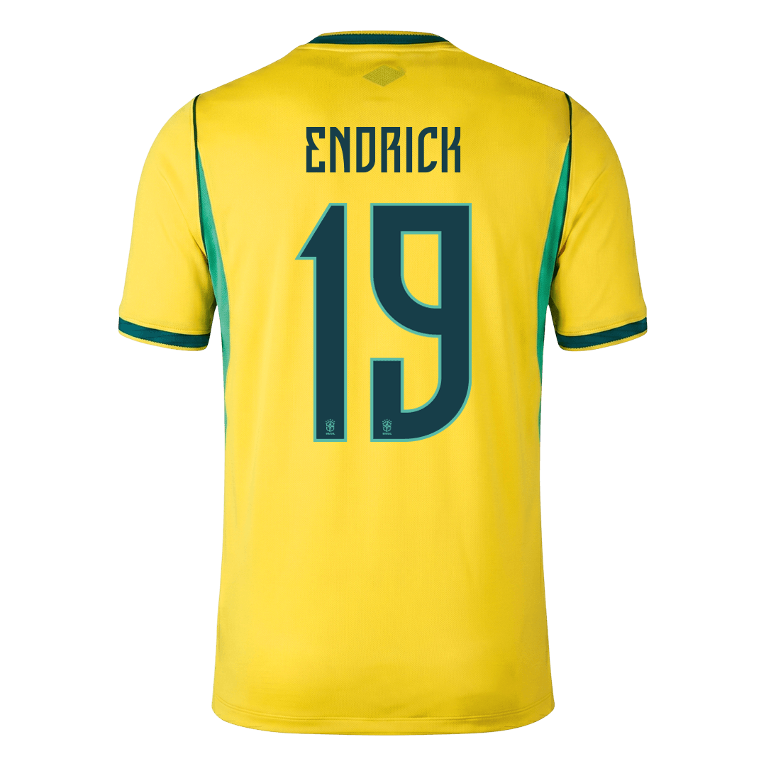 ENDRICK #19 Brésil Domicile Maillot - Coupe du Monde 2026 Jaune