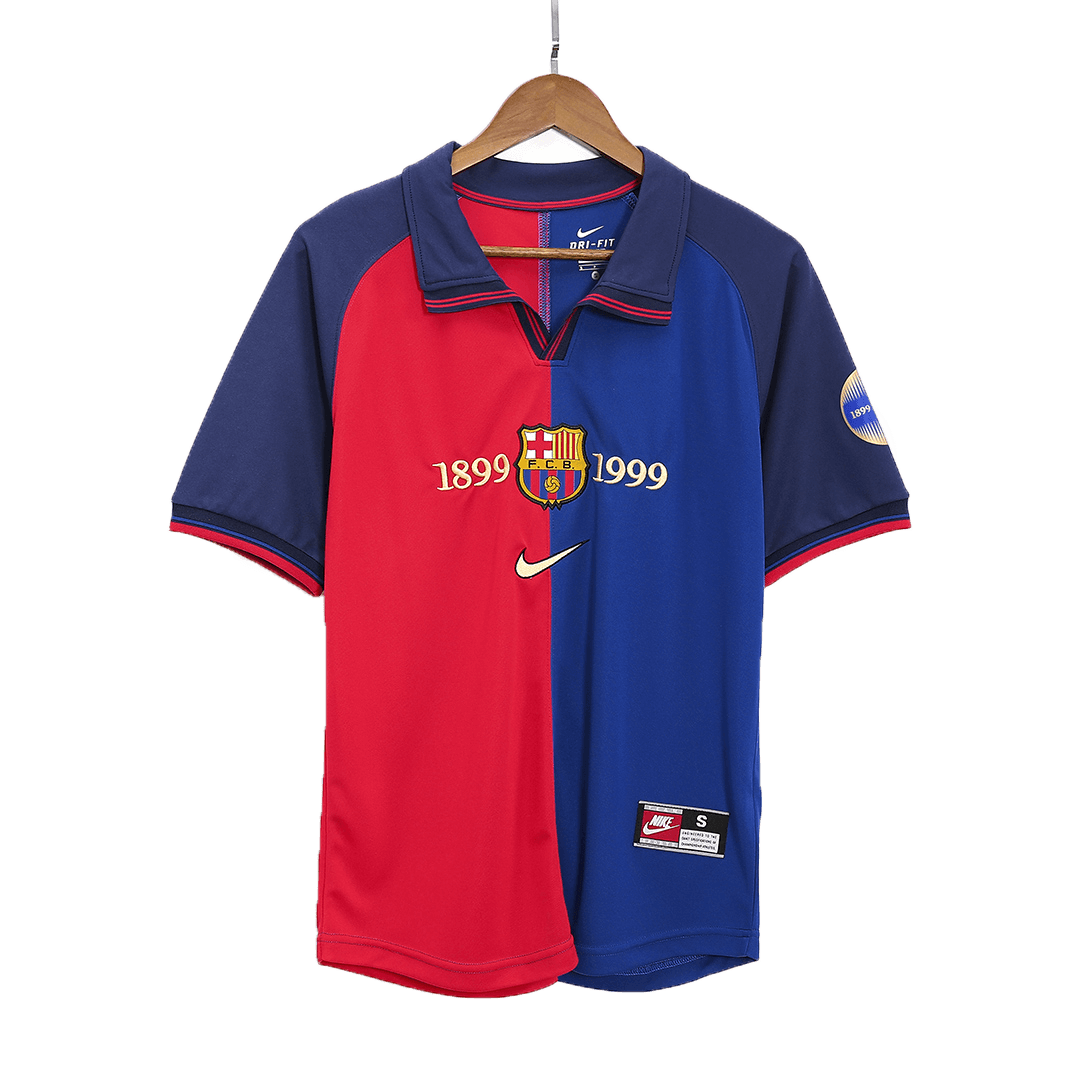 GUARDIOLA #4 Retro Barcelona Thuisshirt 1999/00 - 100-jarig jubileum