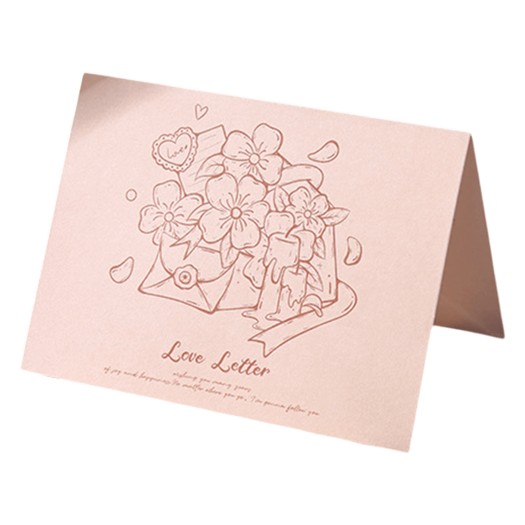 Aangepaste bloemen liefdesbrief jubileumkaart Oranje