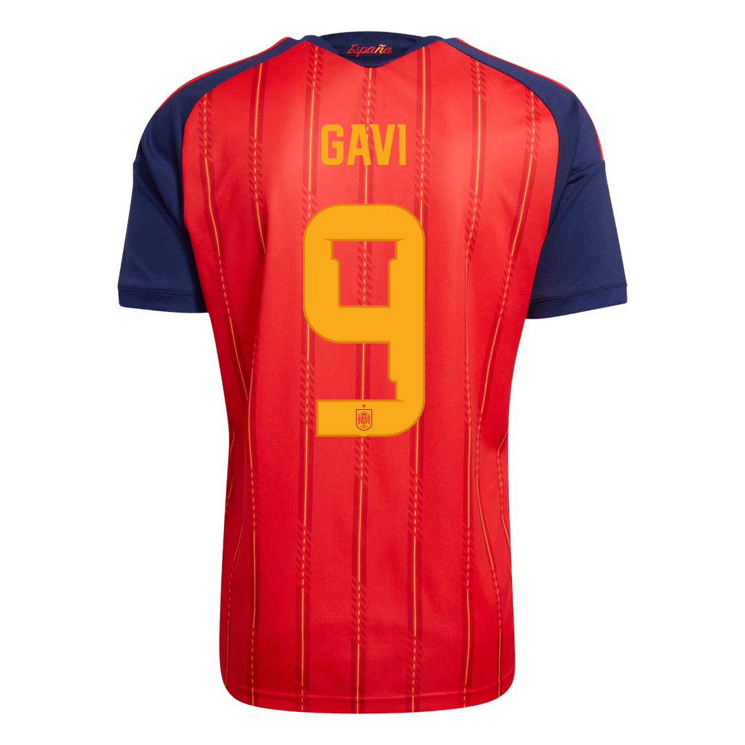GAVI #9 Espagne Domicile Maillot - Coupe du Monde 2026 Rouge - Super