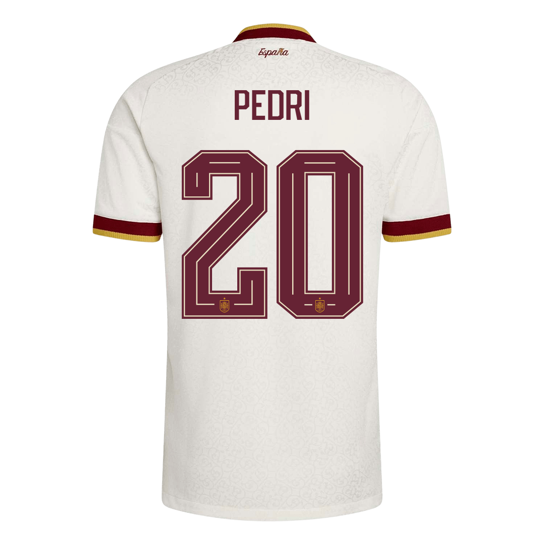 PEDRI #20 Espagne Extérieur Maillot - Coupe du Monde 2026 Blanc Joueur