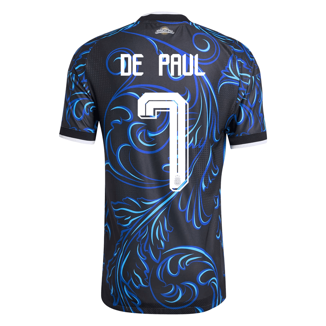 DE PAUL #7 Argentine Extérieur Maillot - Coupe du Monde 2026 Noir Joueur
