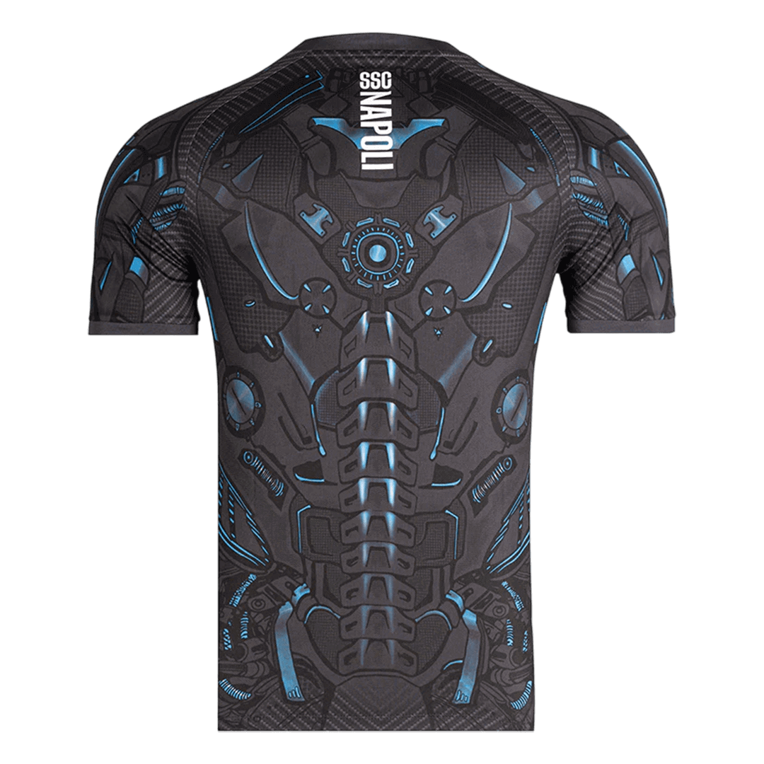 Naples Pre-Match Maillot 2025/26 Noir Grande Taille