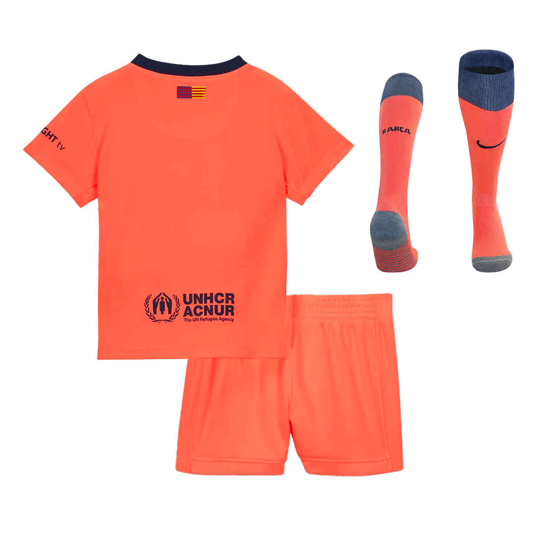 Barcelone Third Maillot Kit 2025/26 Enfant Orange