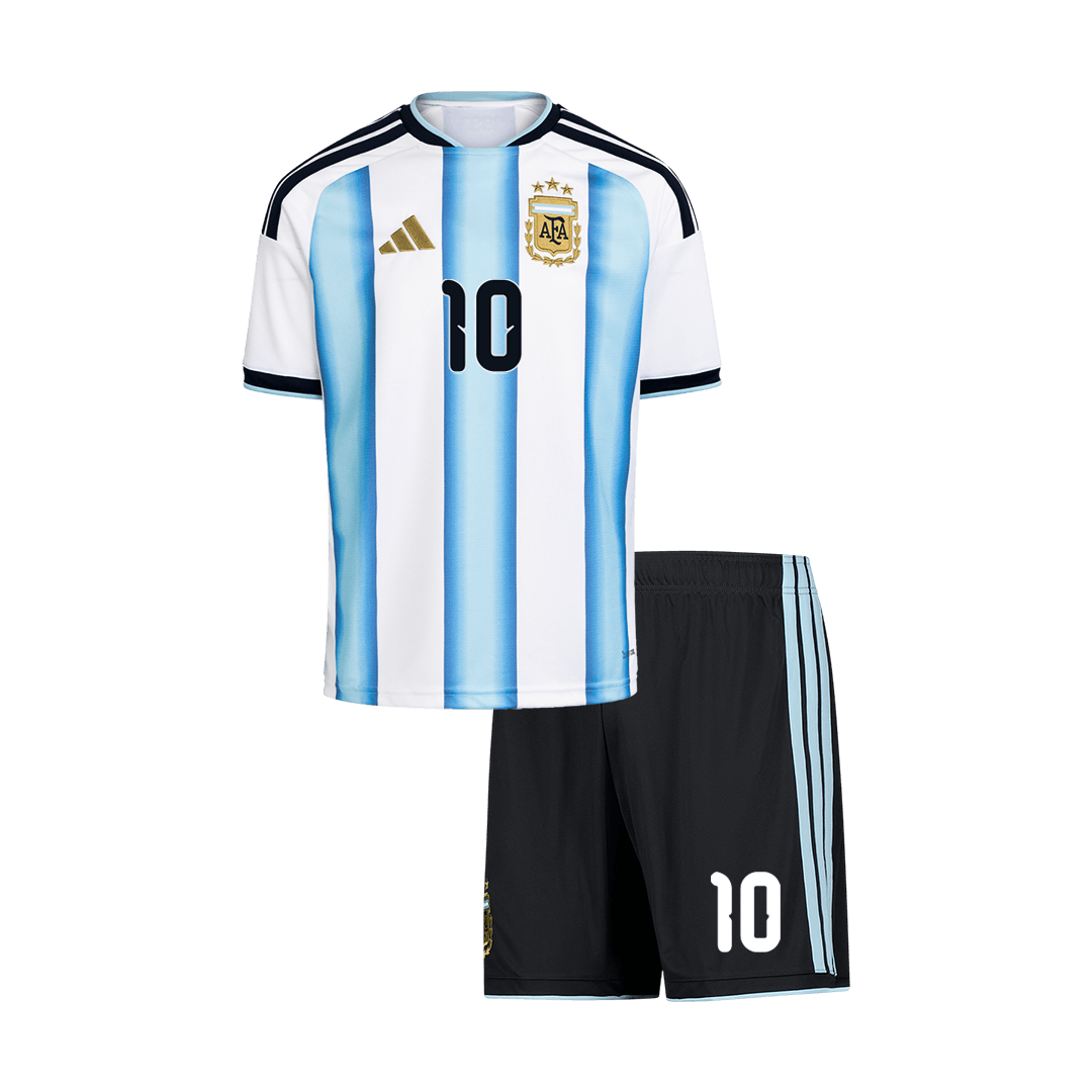 Kids MESSI #10 Argentine Domicile Maillot Kit - Coupe du Monde 2026 Blue&White - Super