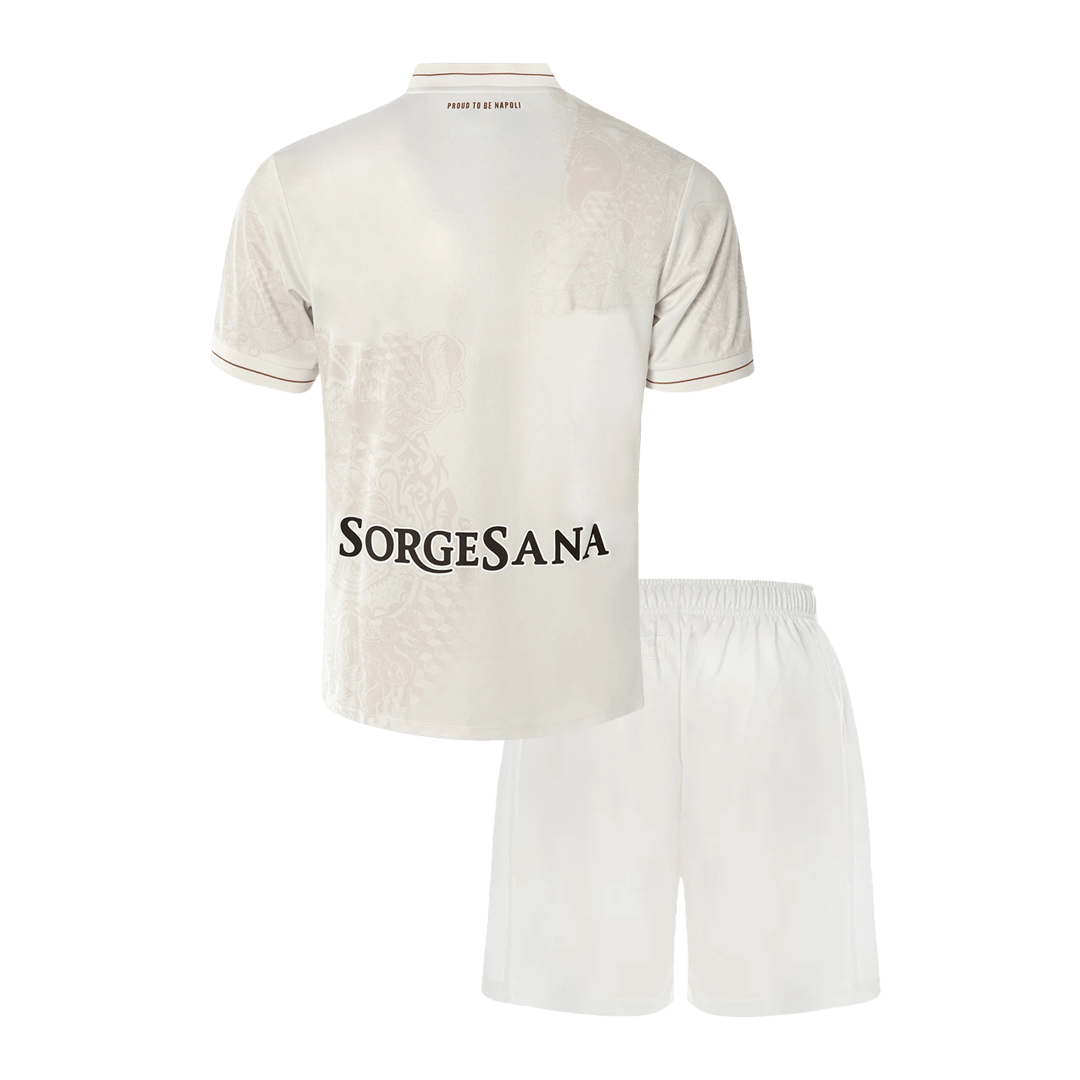 Naples Extérieur Maillot Kit 2025/26 Junior Blanc
