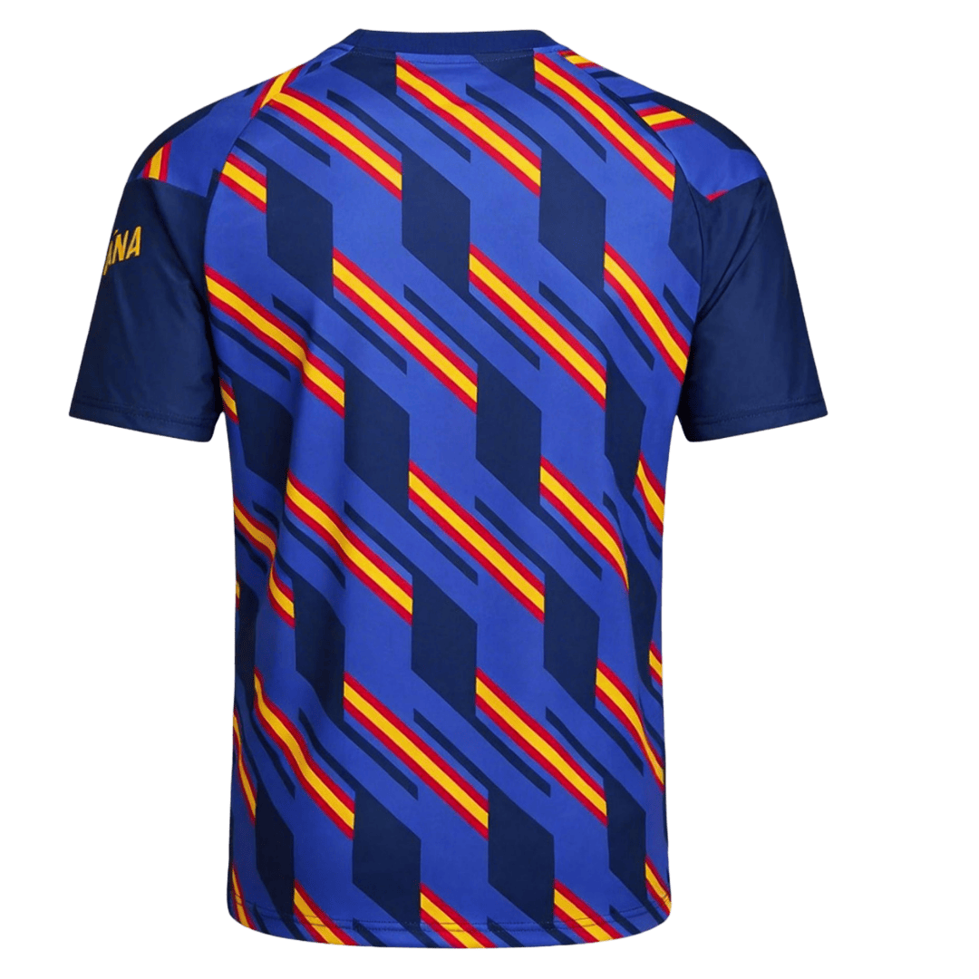 Espagne Pre-Match Maillot - Coupe du Monde 2026 Bleu marine Grande Taille
