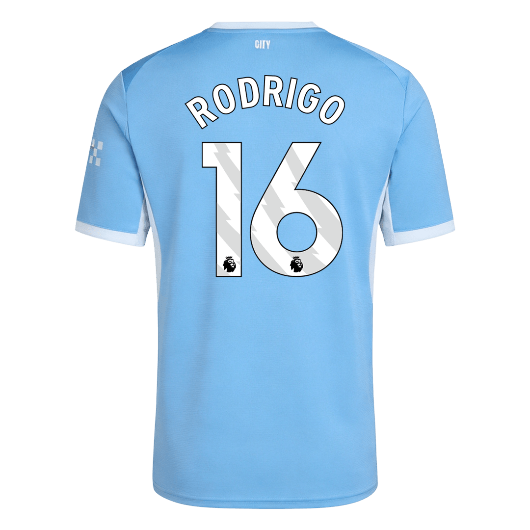 RODRIGO #16 Manchester City Domicile Maillot 2026/27 Bleu