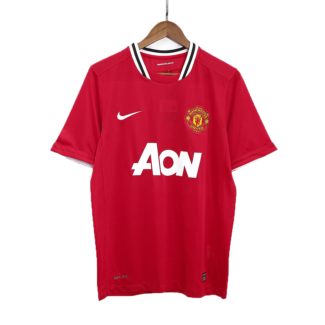 Retro Manchester United Domicile Maillot 2011/12 Rouge