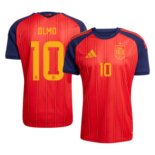 OLMO #10 Espagne Domicile Maillot - Coupe du Monde 2026 Rouge - Super
