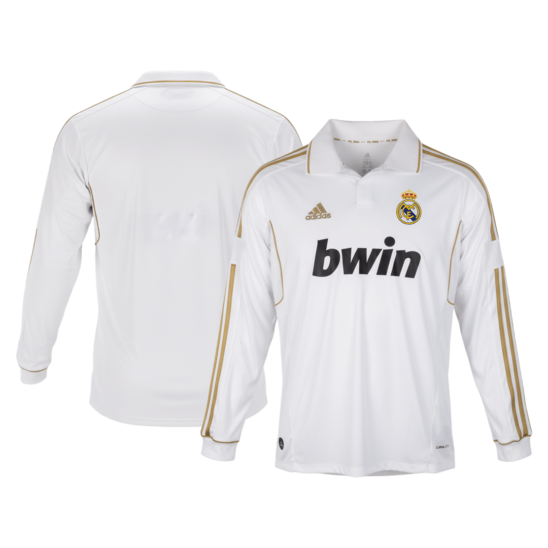 Retro Real Madrid Thuisshirt Lange Mouwen 2011/12 Wit