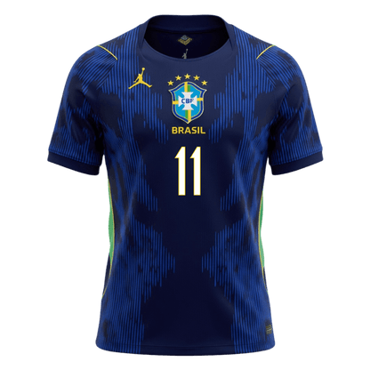 RAPHINHA #11 Brésil Extérieur Maillot - Coupe du Monde 2026 Bleu marine