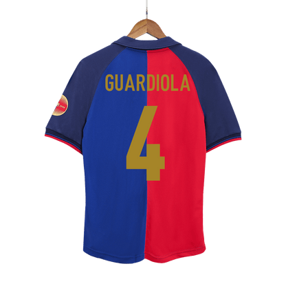 GUARDIOLA #4 Retro Barcelona Thuisshirt 1999/00 - 100-jarig jubileum