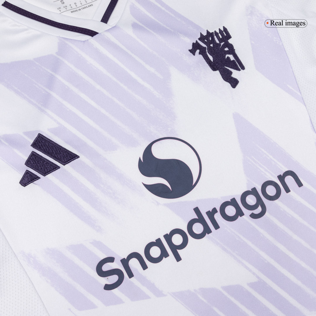 Femme Manchester United Extérieur Maillot 2025/26 Blanc