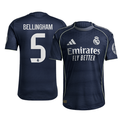 BELLINGHAM #5 Real Madrid Extérieur Maillot 2025/26 Authentique