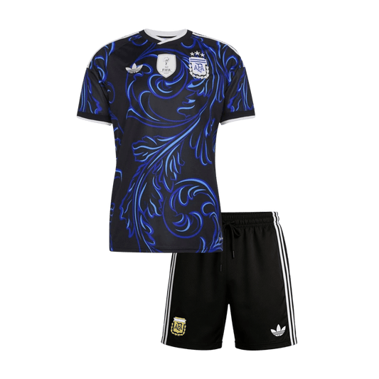 Argentine Extérieur Maillot Kit - Coupe du Monde 2026 Enfant Noir