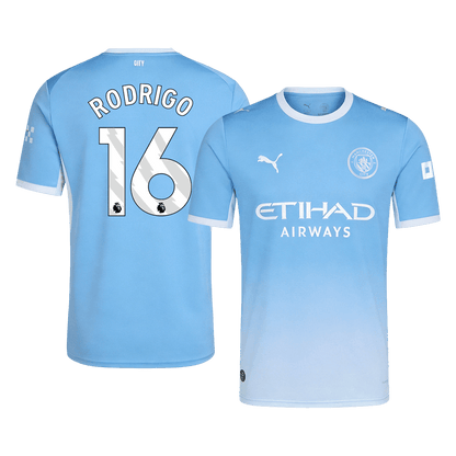 RODRIGO #16 Manchester City Domicile Maillot 2026/27 Bleu