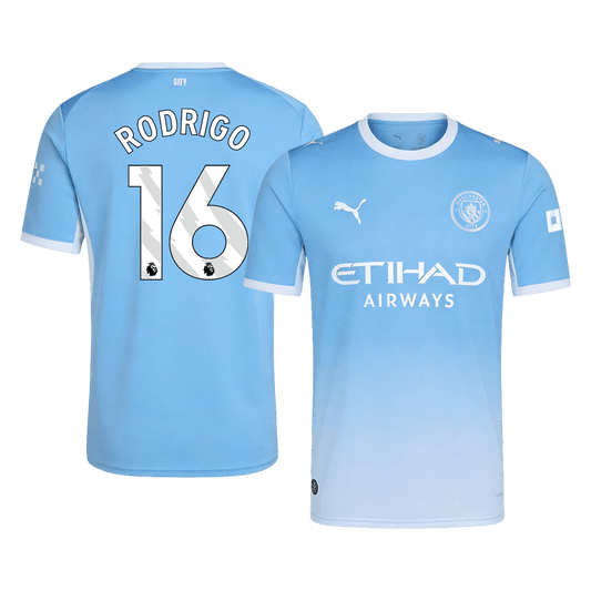 RODRIGO #16 Manchester City Domicile Maillot 2026/27 Bleu
