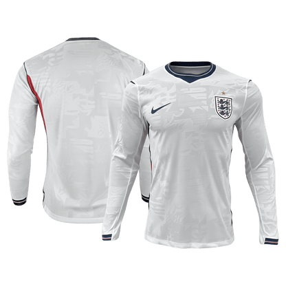 Angleterre Domicile Maillot Manches Longues - Coupe du Monde 2026 Blanc