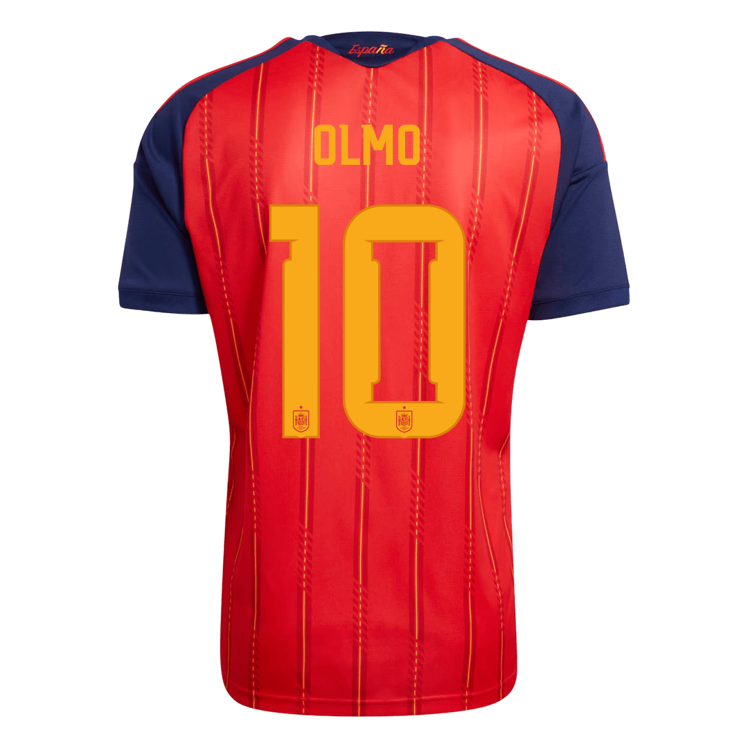 OLMO #10 Espagne Domicile Maillot - Coupe du Monde 2026 Rouge - Super