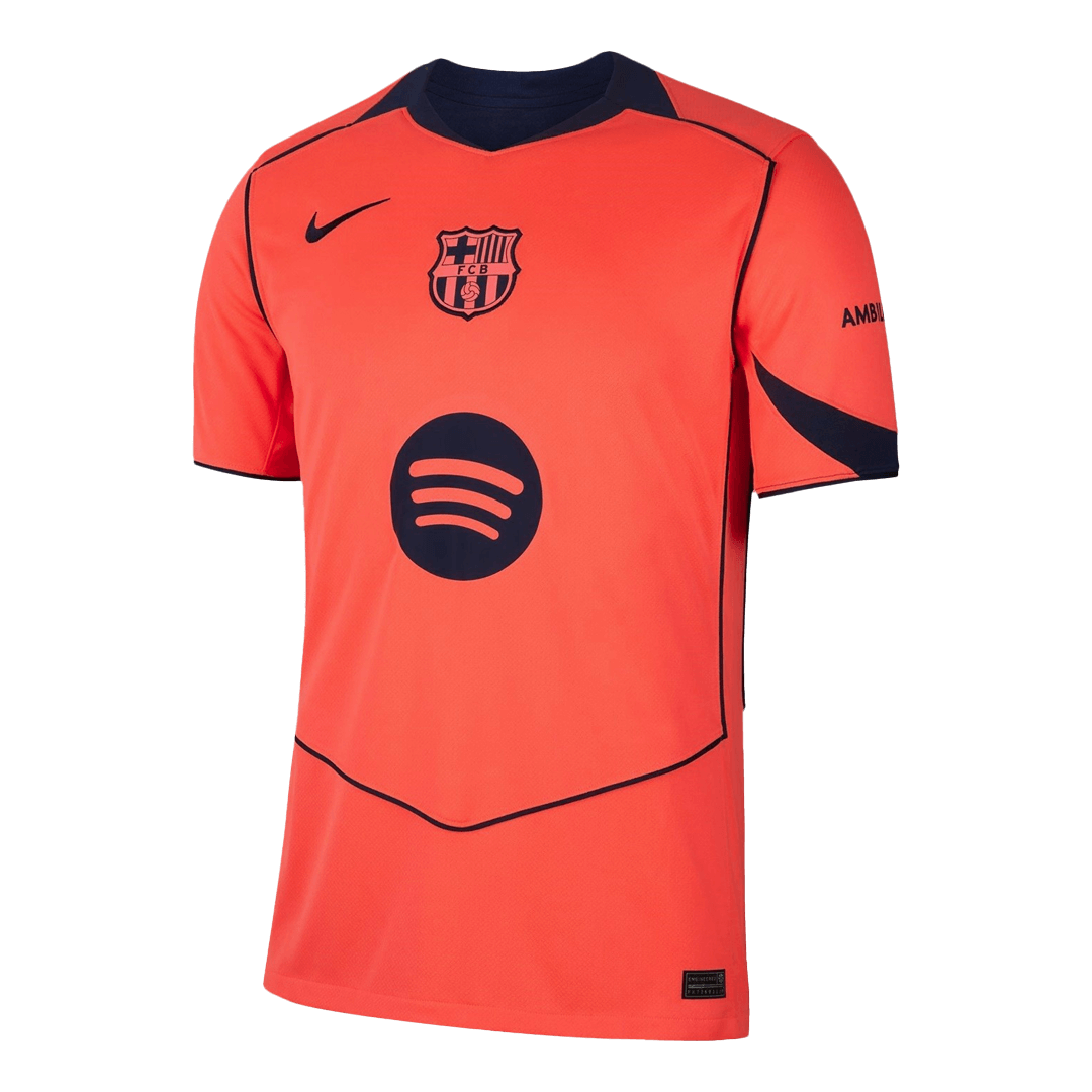 PEDRI #8 Barcelone Third Maillot 2025/26 Orange - UCL