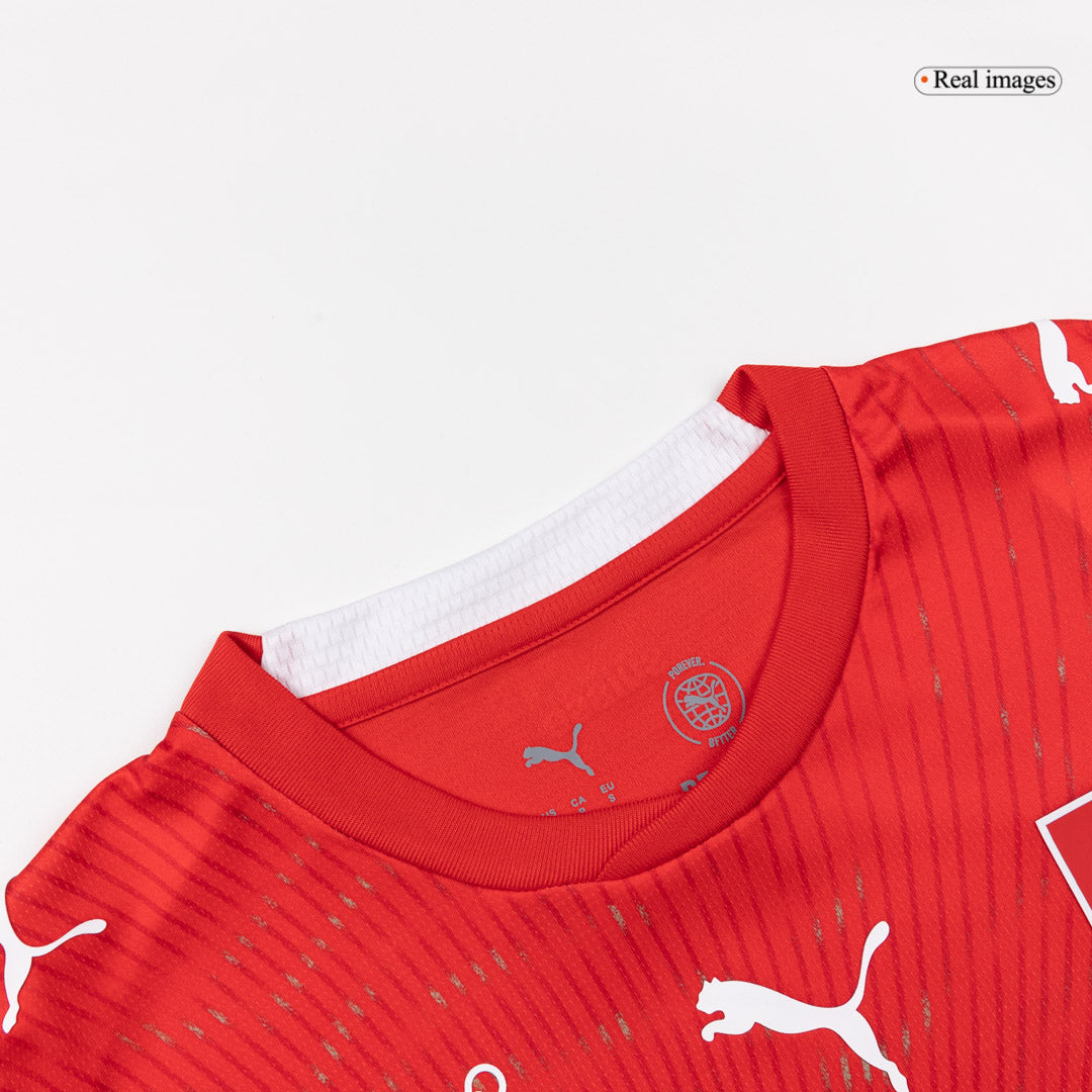 Suisse Domicile Maillot - Coupe du Monde 2026 Rouge Grande Taille