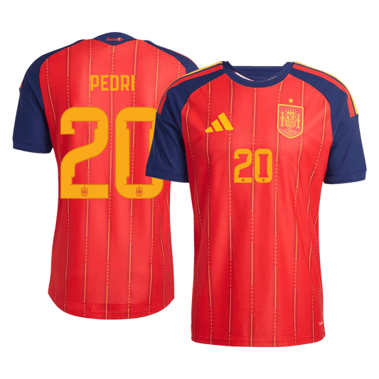 PEDRI #20 Espagne Domicile Maillot - Coupe du Monde 2026 Rouge Joueur