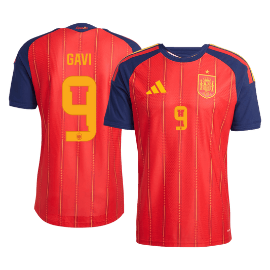 GAVI	 #9 Espagne Domicile Maillot - Coupe du Monde 2026 Rouge Joueur