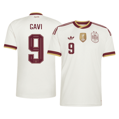 GAVI #9 Espagne Extérieur Maillot - Coupe du Monde 2026 Blanc
