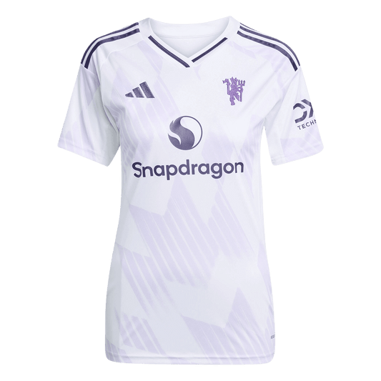 Femme Manchester United Extérieur Maillot 2025/26 Blanc
