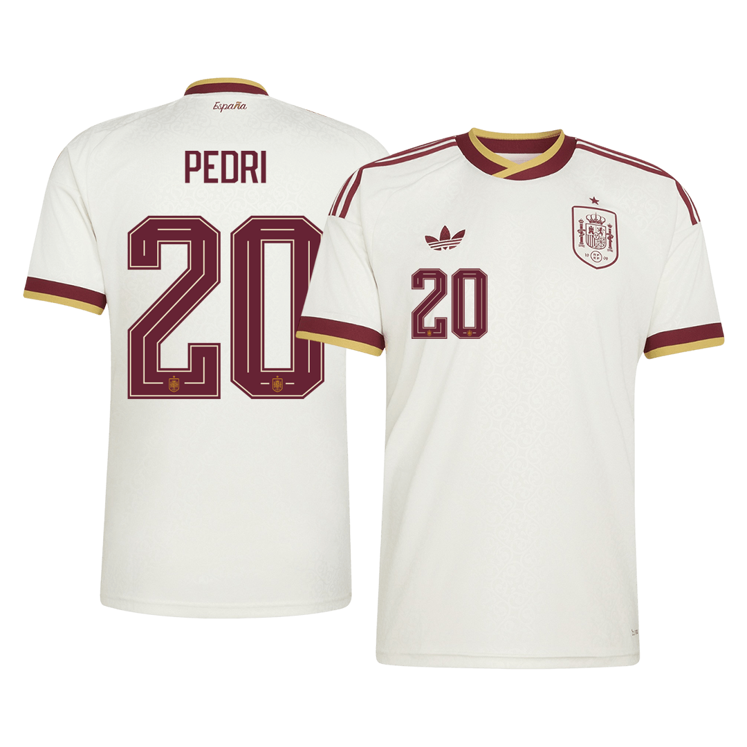 PEDRI #20 Espagne Extérieur Maillot - Coupe du Monde 2026 Blanc