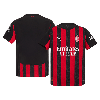 AC Milan Domicile Maillot 2025/26 Red&Black Authentique Grande Taille