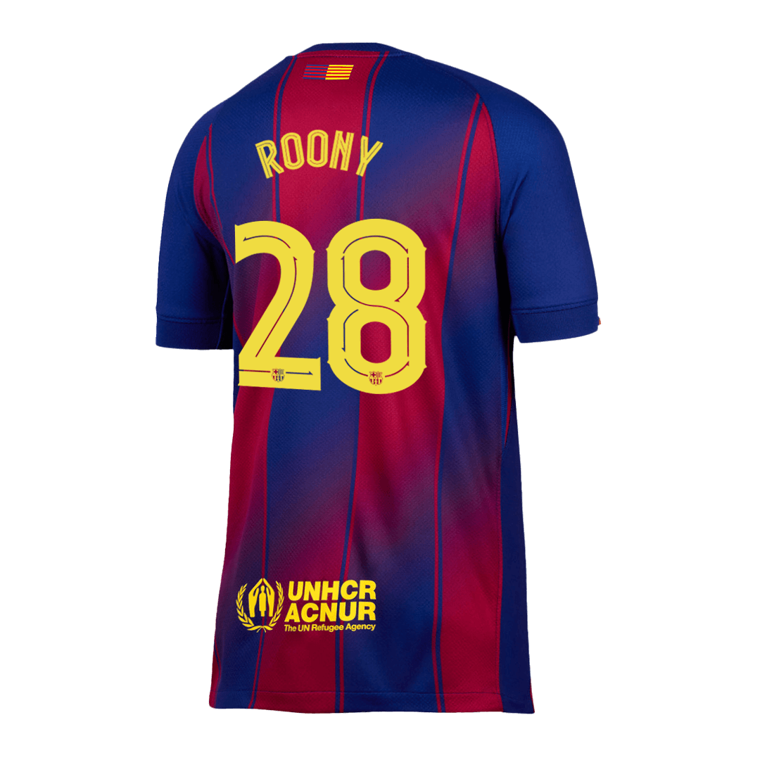 ROONY #28 Barcelona Thuisshirt 2025/26 Rood en Blauw - UCL - Super