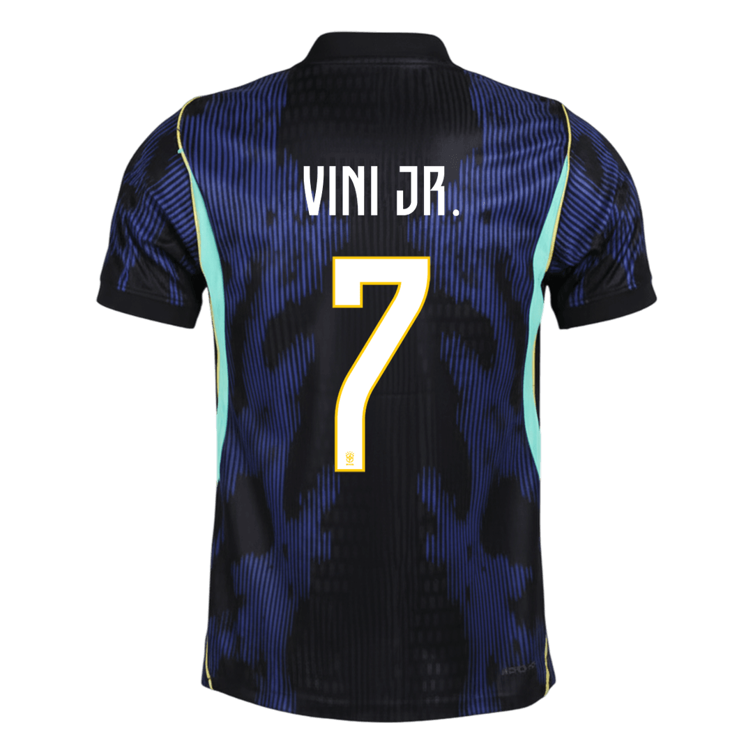 VINI JR. #7 Brazilië Uitshirt - WK 2026 Marineblauw Speler