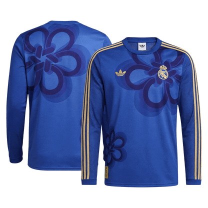 Real Madrid Maillot Manches Longues 2025/26 Bleu Grande Taille