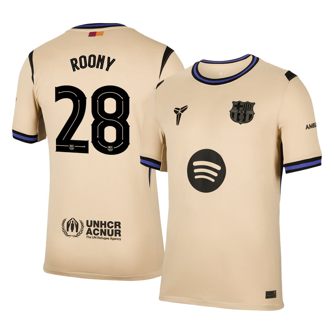 ROONY #28 Barcelona Uit Thuisshirt 2025/26 Geel