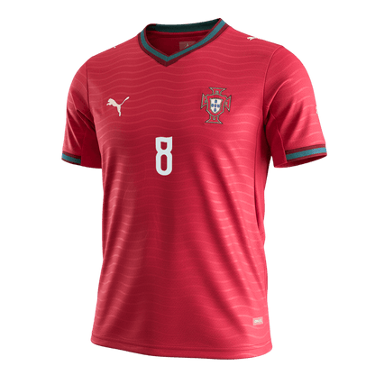 B.FERNANDES #8 Portugal Domicile Maillot - Coupe du Monde 2026 Rouge
