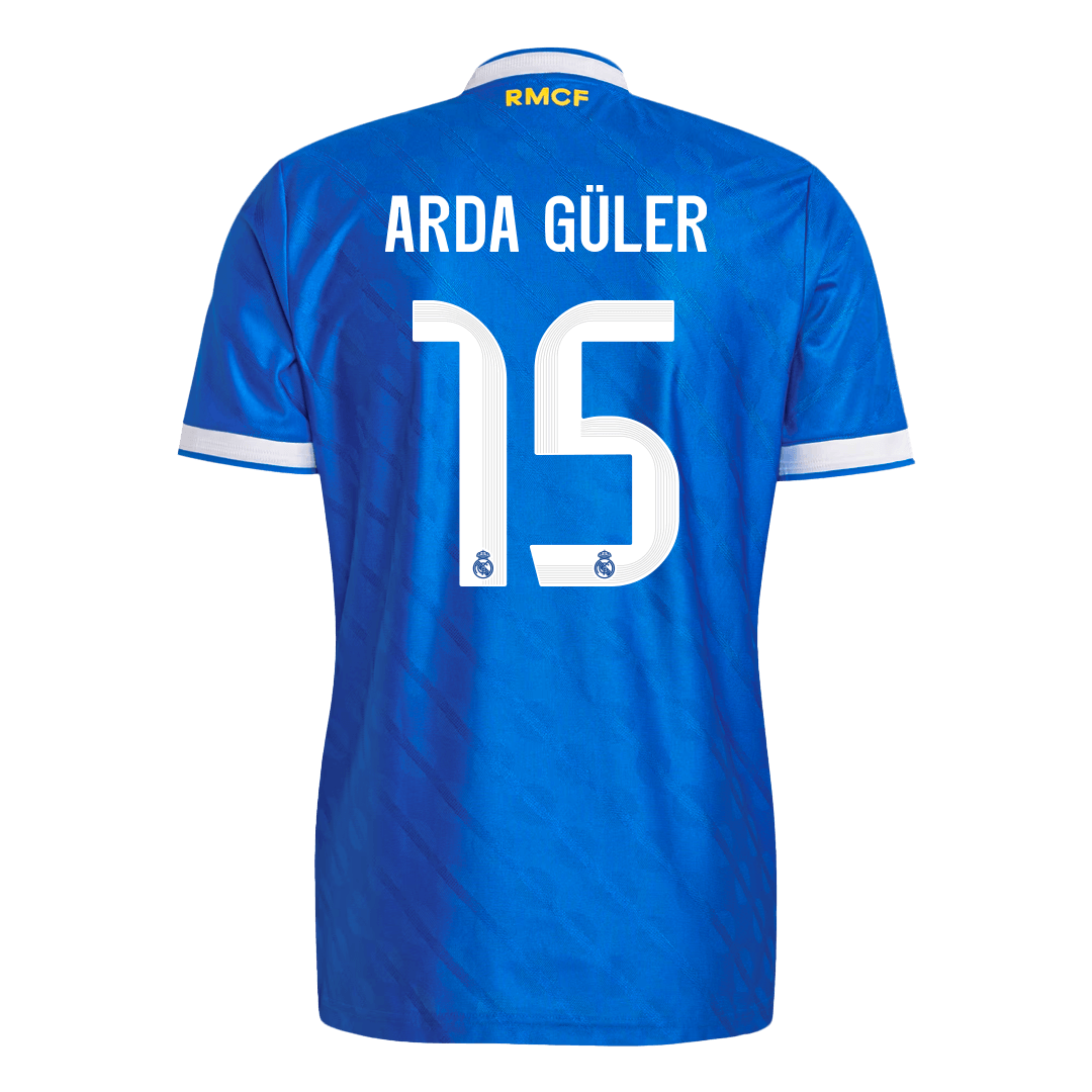 ARDA GÜLER #15 Real Madrid Derde Thuistenue 2025/26 Blauw Speler