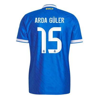 ARDA GÜLER #15 Real Madrid Derde Thuistenue 2025/26 Blauw Speler