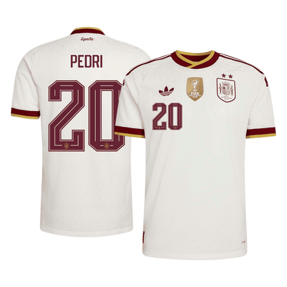 PEDRI #20 Espagne Extérieur Maillot - Coupe du Monde 2026 Blanc Joueur