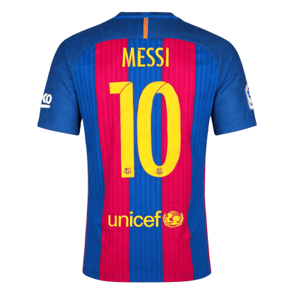 Retro MESSI #10 Barcelone Domicile Maillot 2016/17 Rouge&Bleu