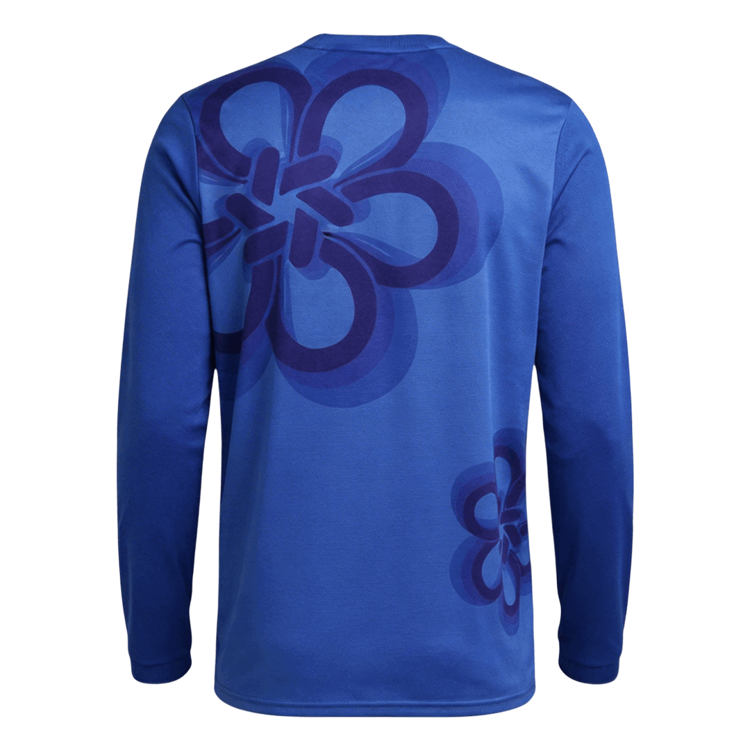 Real Madrid Maillot Manches Longues 2025/26 Bleu Grande Taille