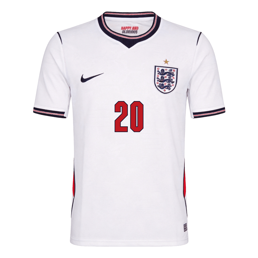 PALMER #20 Engeland Thuisshirt - Wereldkampioenschap 2026 Wit