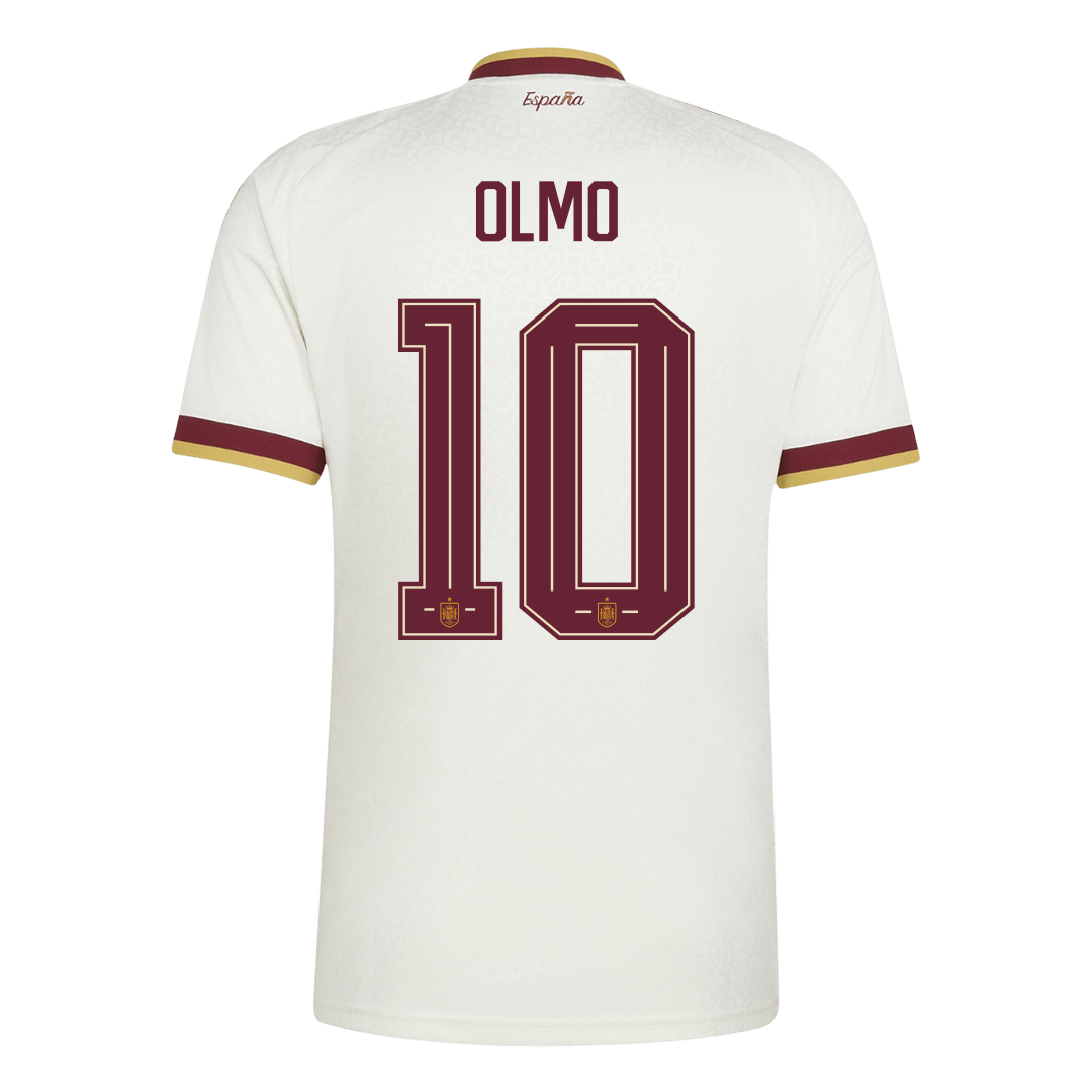 OLMO #10 Espagne Extérieur Maillot - Coupe du Monde 2026 Blanc