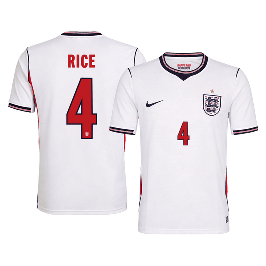 RICE #4 Angleterre Domicile Maillot - Coupe du Monde 2026 Blanc
