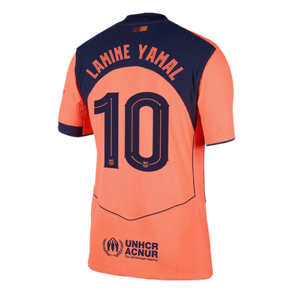 LAMINE YAMAL #10 Barcelona Derde Thuisshirt 2025/26 Oranje Authentiek - UCL