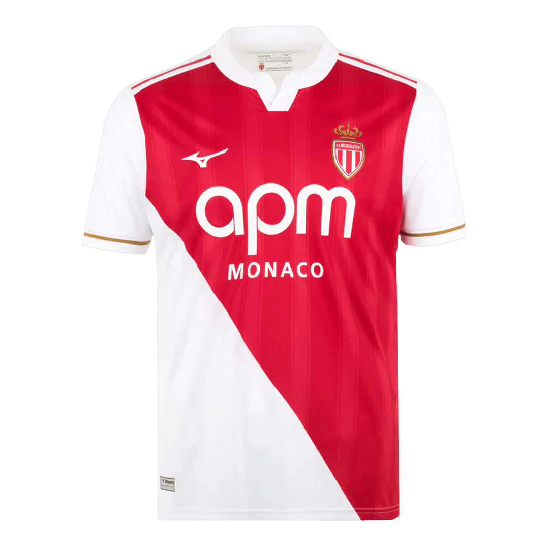 Monaco Domicile Maillot 2025/26 Red&White Grande Taille
