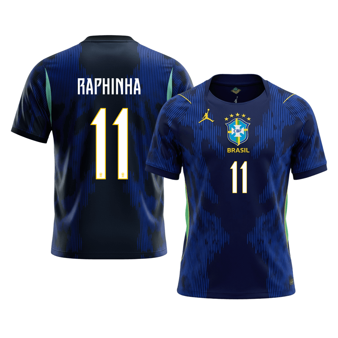 RAPHINHA #11 Brésil Extérieur Maillot - Coupe du Monde 2026 Bleu marine